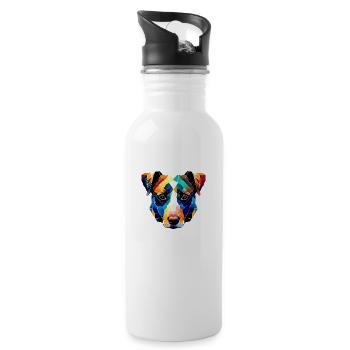 Hunde Hundebesitzer Schäferhund Hundehalter Hund - Trinkflasche mit integriertem Trinkhalm - Weiß - Rechts