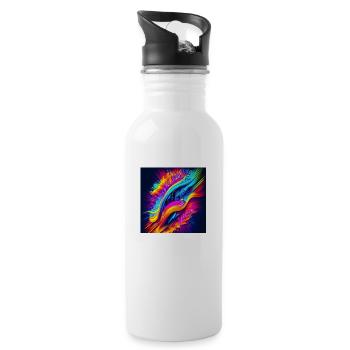 Chord of the universe - Water bottle with straw - white - Right