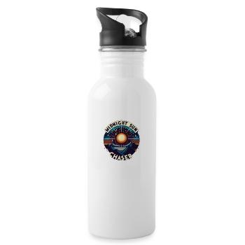 Midnight Sun Chaser - Water bottle with straw - white - Right