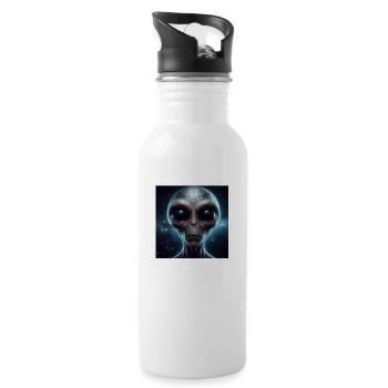 Astronomie - Trinkflasche mit integriertem Trinkhalm - Weiß - Rechts