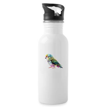 Perruche Bird Propriétaire d’oiseau Calopsitte - Gourde avec paille intégrée - blanc - Droite