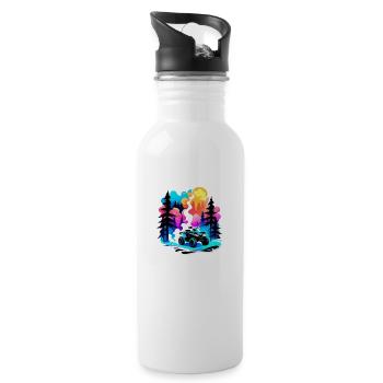 Quad & Off-Road - Water bottle with straw - white - Right