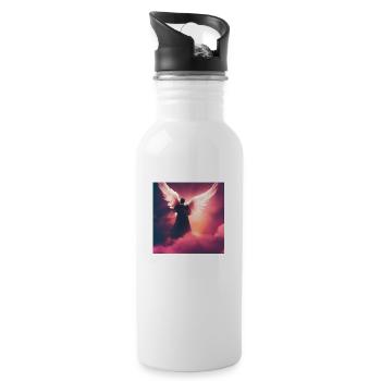 Astrologie Weltall - Trinkflasche mit integriertem Trinkhalm - Weiß - Rechts