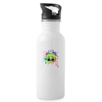 Splash Skull - Water bottle with straw - white - Right