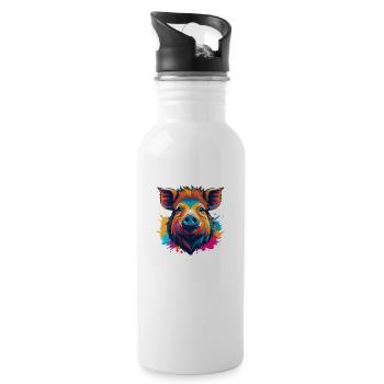Boar - Water bottle with straw - white - Right
