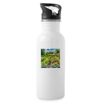 Laubenpieper - Trinkflasche mit integriertem Trinkhalm - Weiß - Rechts