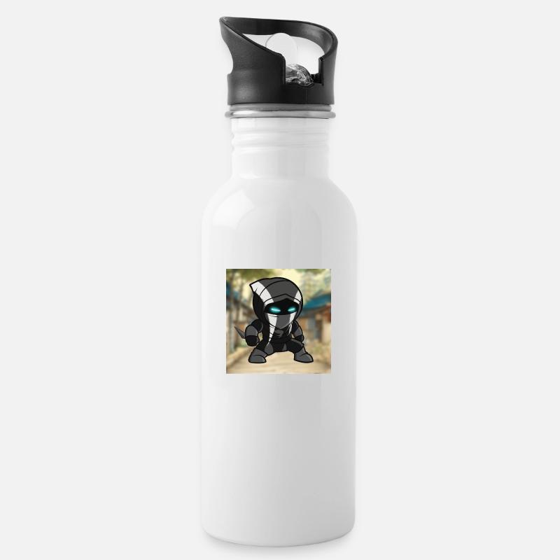 bitcoincash - Trinkflasche mit integriertem Trinkhalm - Weiß
