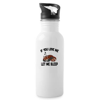 Funny Red Panda if You Love me Let me sleep Quote - Gourde avec paille intégrée - blanc - Droite