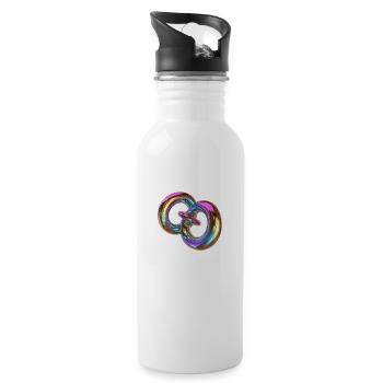Three Rings - Water bottle with straw - white - Right