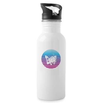 Plongée Libre Plongée sous-marine Plongée Ladies Diver - Gourde avec paille intégrée - blanc - Droite