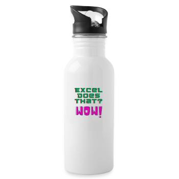 Excel does that? WOW! - Water bottle with straw - white - Right