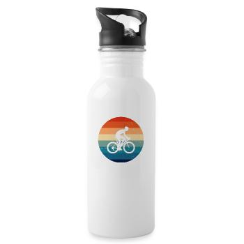 Road Cyclist Men Road Bike Road Bike Road Bike - Water bottle with straw - white - Right