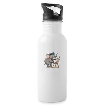 Artist Ella: Majestic Masterpieces - Water bottle with straw - white - Right
