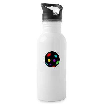 diskokugel - Trinkflasche mit integriertem Trinkhalm - Weiß - Rechts