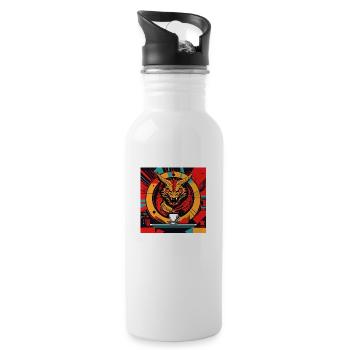 Dragon Cuppa - Water bottle with straw - white - Right