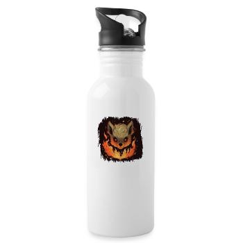 bear camisa para dormir humor animal lover quote - Water bottle with straw - white - Right