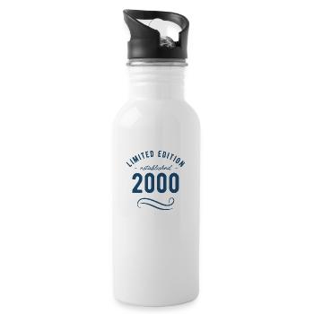 Limited Edition 2000, Anniversary Year 2000 - Water bottle with straw - white - Right