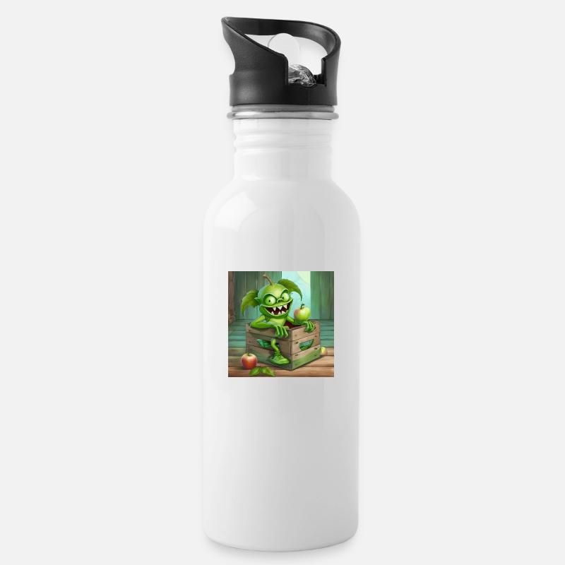 Lutin - Gourde avec paille intégrée - blanc