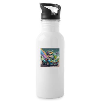 Freestyler - Water bottle with straw - white - Right