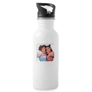 Sweethearts - Water bottle with straw - white - Right