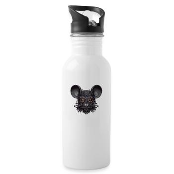 Maus - Trinkflasche mit integriertem Trinkhalm - Weiß - Rechts