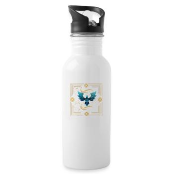 feel free - Trinkflasche mit integriertem Trinkhalm - Weiß - Rechts