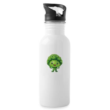 Brocoli sucré pour bébés et enfants - Gourde avec paille intégrée - blanc - Droite