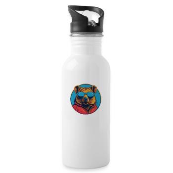 Wombat - Water bottle with straw - white - Right