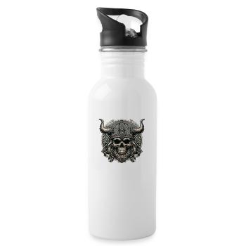 Celtic Warrior's Rest - Water bottle with straw - white - Right