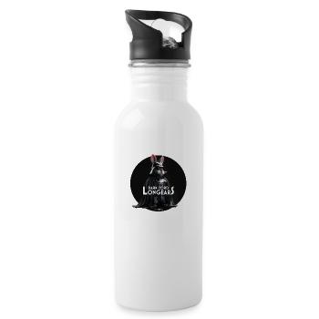 Dunkler Lord Hase - Trinkflasche mit integriertem Trinkhalm - Weiß - Rechts