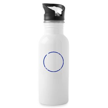 gourmet bliss foodie bliss quote birthday geek - Trinkflasche mit integriertem Trinkhalm - Weiß - Rechts
