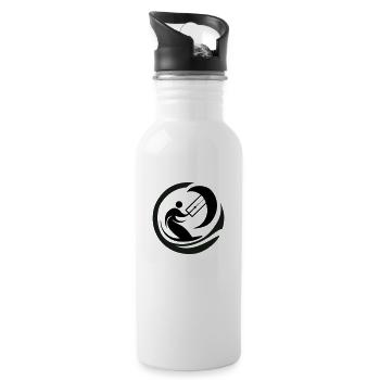 Kitesurfer - Trinkflasche mit integriertem Trinkhalm - Weiß - Rechts