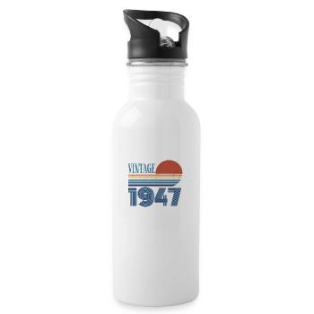 Vintage 1947 - Water bottle with straw - white - Right
