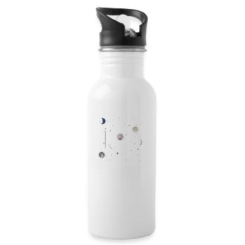 Moon Celestial Astrology - Water bottle with straw - white - Right