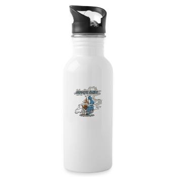 Augur sagt Nein - Trinkflasche mit integriertem Trinkhalm - Weiß - Rechts