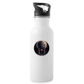 Planet of Hope - Water bottle with straw - white - Right