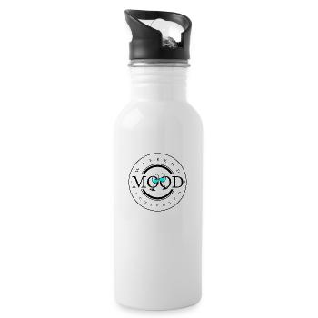 Wochenende aktiviert - Trinkflasche mit integriertem Trinkhalm - Weiß - Rechts
