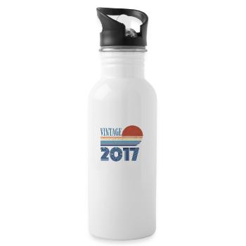 Vintage 2017 - Water bottle with straw - white - Right