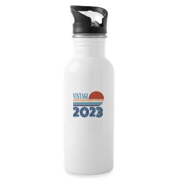 Vintage 2023 - Water bottle with straw - white - Right
