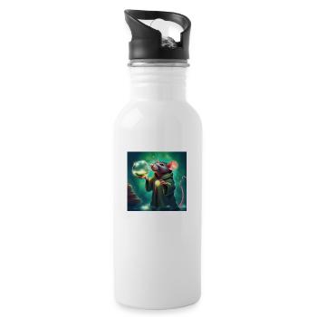 Luzetos 🫧🫧🫧 - Trinkflasche mit integriertem Trinkhalm - Weiß - Rechts