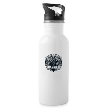 Spirit of the Norse Warrior - Water bottle with straw - white - Right