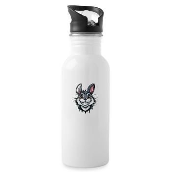 Cheshire Bunny - Water bottle with straw - white - Right