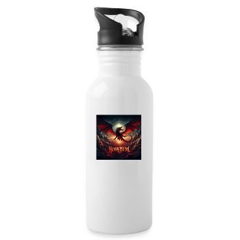 Dragon de métal lourd - Gourde avec paille intégrée - blanc - Droite