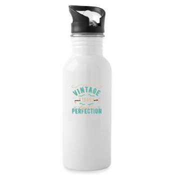 Vintage 1949 - 1949 Birthday Gift - Water bottle with straw - white - Right