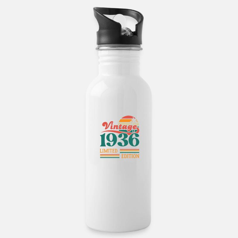 Vintage 1936 édition limitée - Gourde avec paille intégrée - blanc