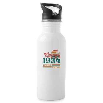 Vintage 1934 édition limitée - Gourde avec paille intégrée - blanc - Droite