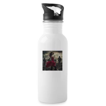Red Lady - Water bottle with straw - white - Right