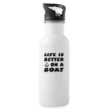 Boat - Water bottle with straw - white - Right
