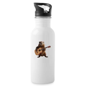 Marmot Beaver Gitarre - Trinkflasche mit integriertem Trinkhalm - Weiß - Rechts