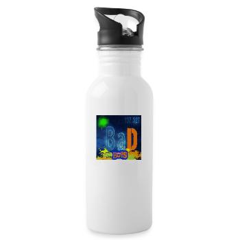 BÖSE JUNGS - Trinkflasche mit integriertem Trinkhalm - Weiß - Rechts